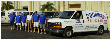 The Doorman's garage door team