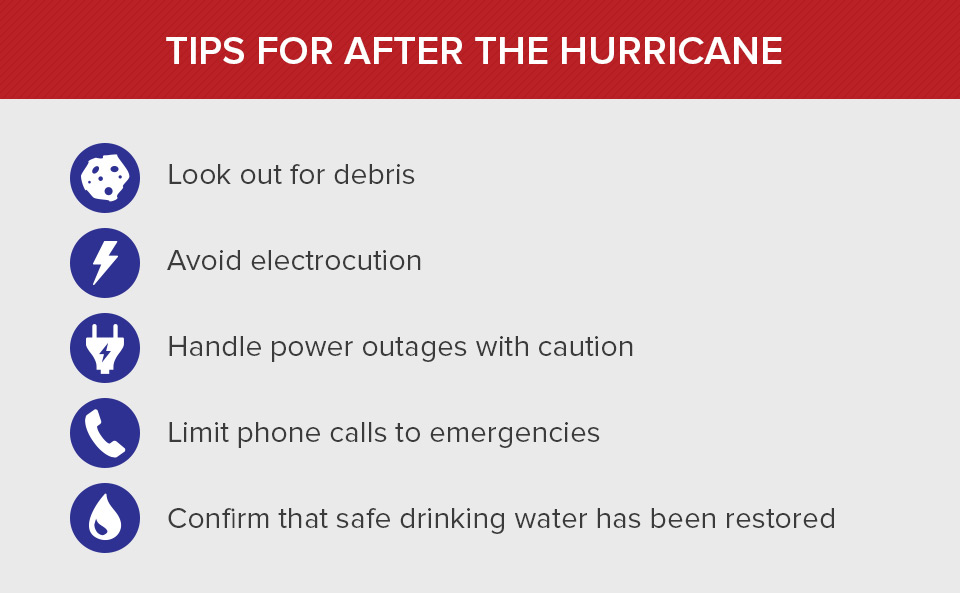 Tips for after the hurricane